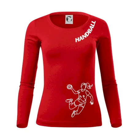 Handball nápis šikmo  - holka