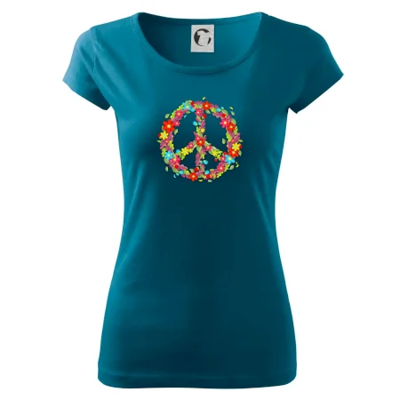 Peace symbol červené květiny