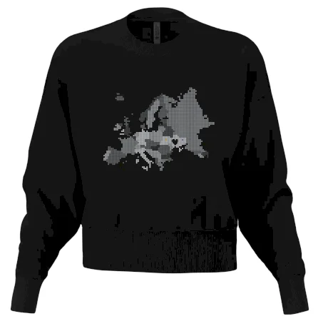Mapa Evropy - srdce v Ukrajině