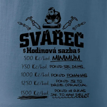 Svářeč - hodinová sazba