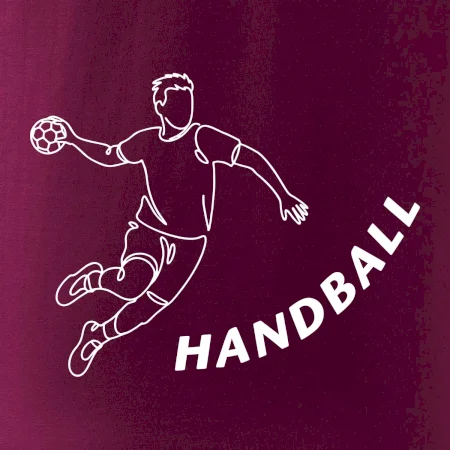 Handball nápis šikmo
