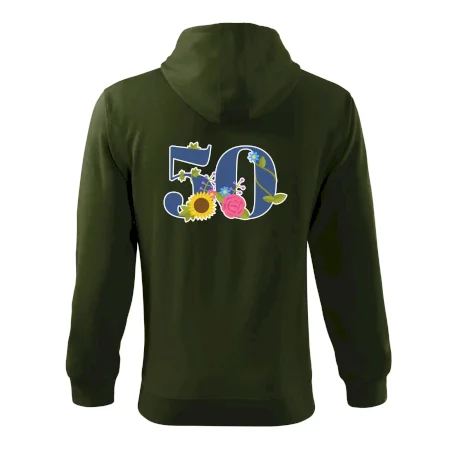 Květinové číslo kreslené - 50