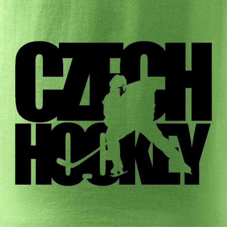 Czech hockey - nápis s hokejistou - Mistrovství světa v ledním hokeji 2026