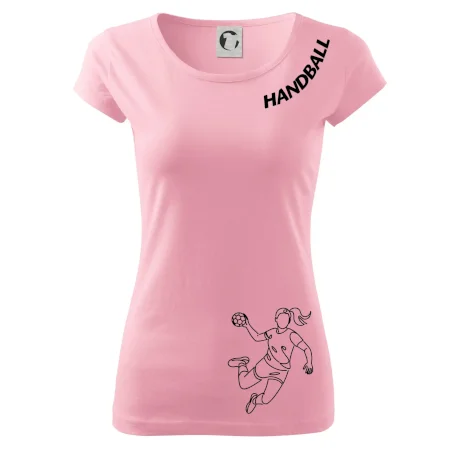 Handball nápis šikmo  - holka