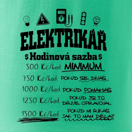 Elektrikář hodinová sazba