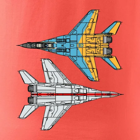 Mig 29 Fulcrum ze spoda a ze zhora