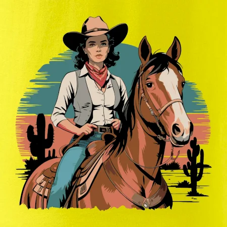 Cowgirl vintage na koni