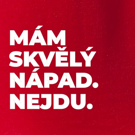 MÁM SKVĚLÝ NÁPAD. NEJDU.