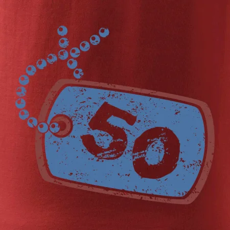 50 na krku štítek