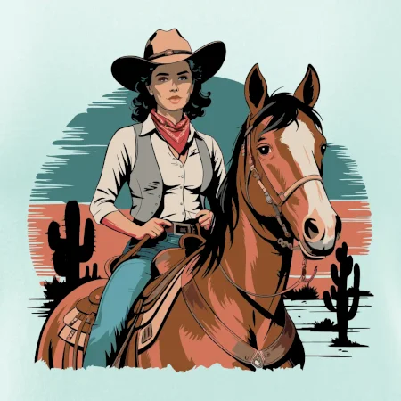 Cowgirl vintage na koni