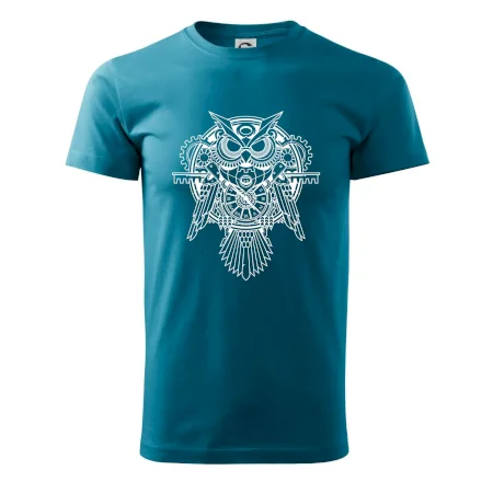 Steampunk sova černobílá