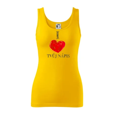 I love malované srdce - vlastní nápis