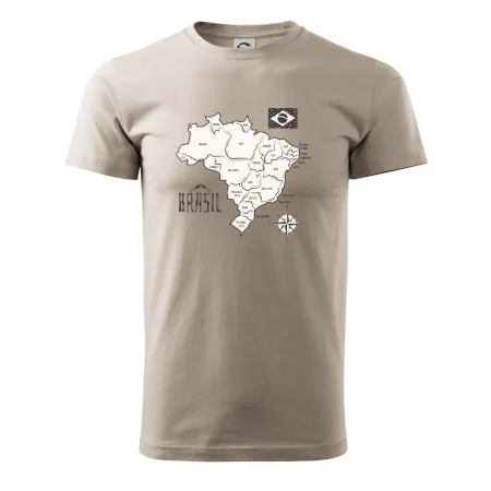 Brazílie mapa s názvy regionů