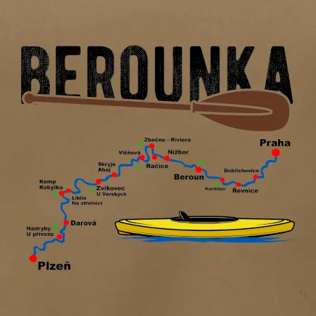 Mapa řeky Berounky