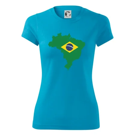 Brazílie vlajka v mapě