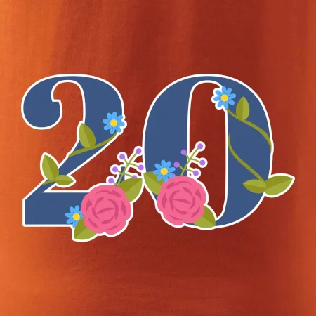 Květinové číslo kreslené - 20