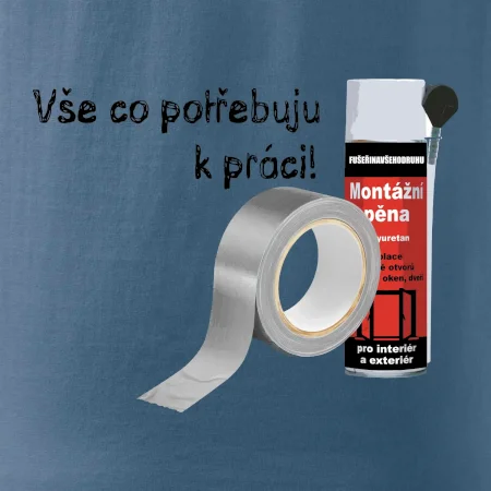 Pěna  a páska - vše co potřebuji k práci