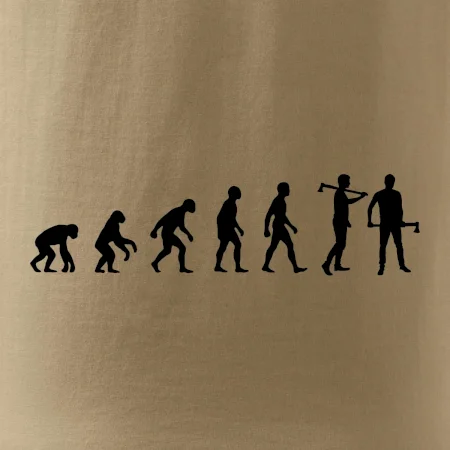 Evoluce dřevorubec - sekera