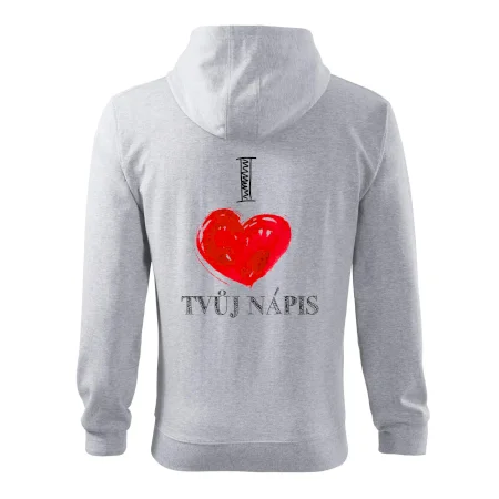 I love malované srdce - vlastní nápis