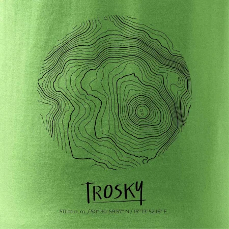 Trosky - vrstevnice v kruhu