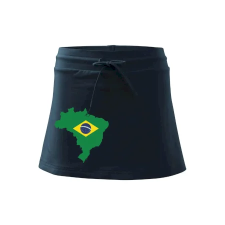 Brazílie vlajka v mapě