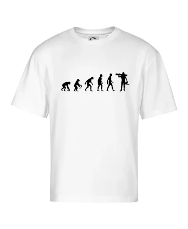 Evoluce dřevorubec - pila a kmen