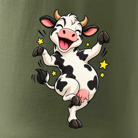 Veselá tančící kráva