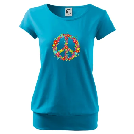 Peace symbol červené květiny