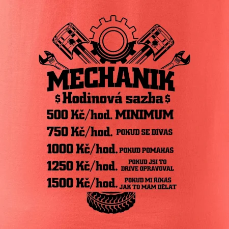 Mechanik - hodinová sazba