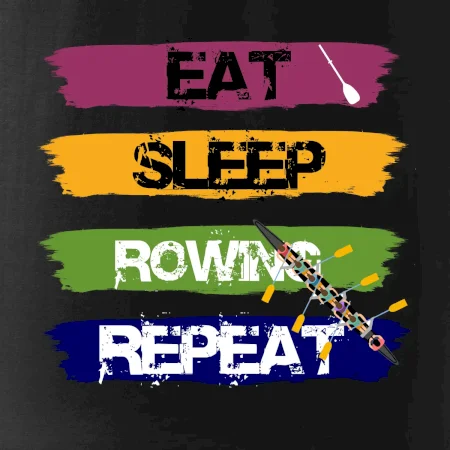 Eat sleep rowing repeat barevné