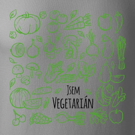 Jsem vegetarián - zelenina ve čtverci