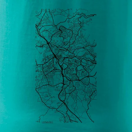 Černobílá mapa Liberec