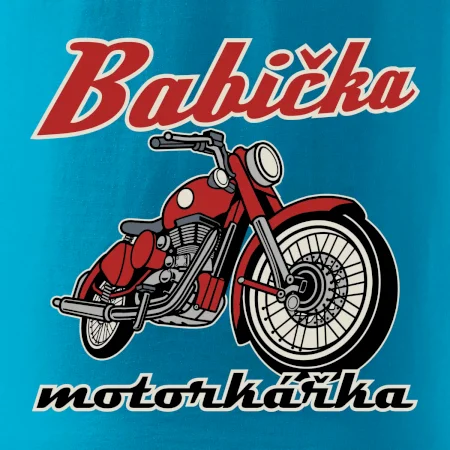Babička motorkářka