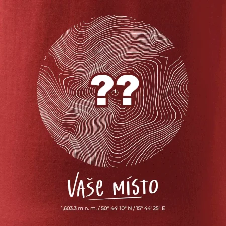 Vaše místo - vrstevnice v kruhu
