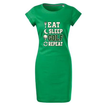 Eat sleep golf repeat typografie
