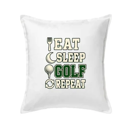 Eat sleep golf repeat typografie