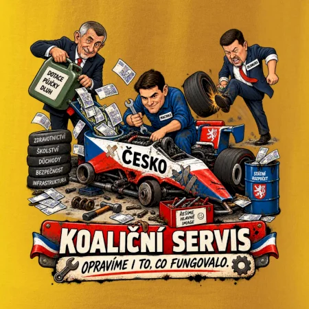 Macinka opravuje závodní auto ČESKO