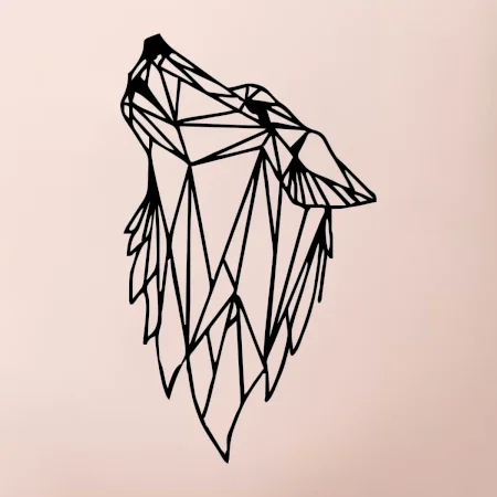 Geometrie - vlk - vyjící