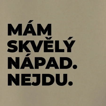 MÁM SKVĚLÝ NÁPAD. NEJDU.
