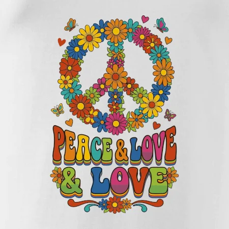 Peace and love - na výšku s květy