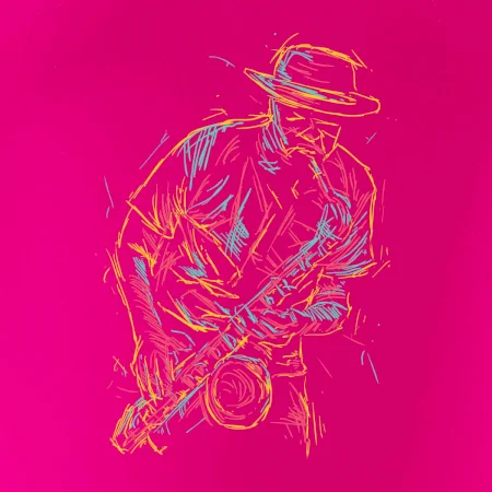 Jazz saxofon splash