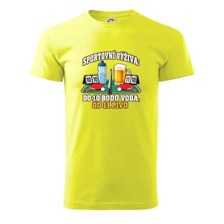 Sportovní výživa -  do 10 bodů voda, od 11 pivo