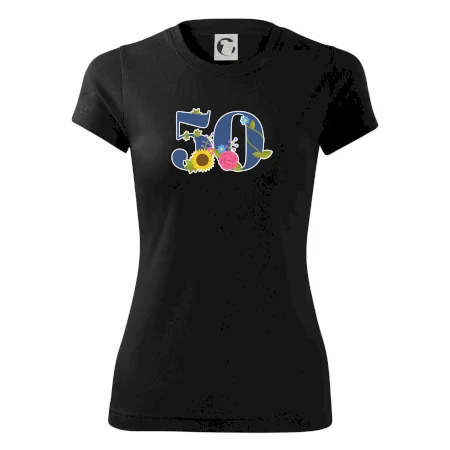 Květinové číslo kreslené - 50