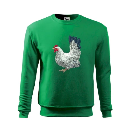 Slepice kreslená bílá