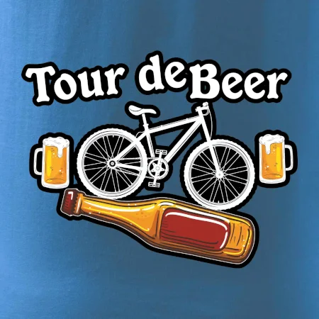 Tour de beer - kolo - pivo a nápis na zádech