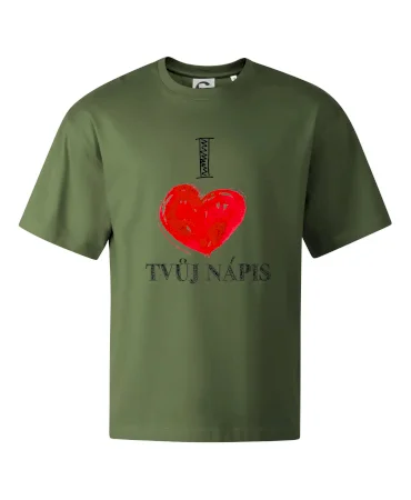 I love malované srdce - vlastní nápis