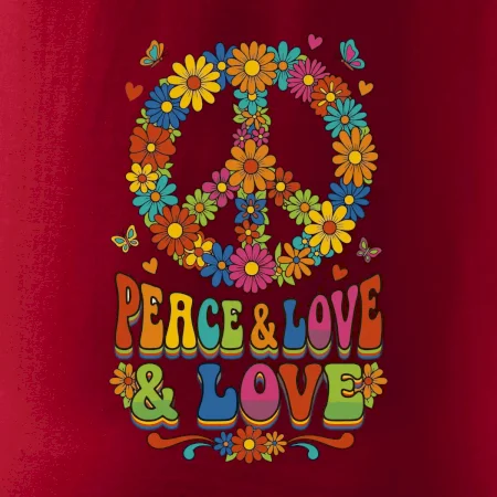 Peace and love - na výšku s květy