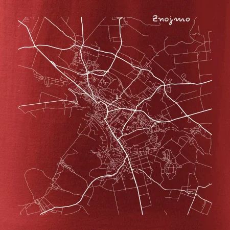 Černobílá mapa Znojmo