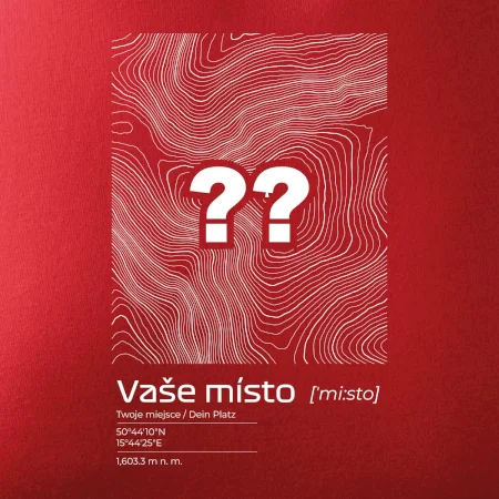 Vaše místo - vrstevnice v obdélníku