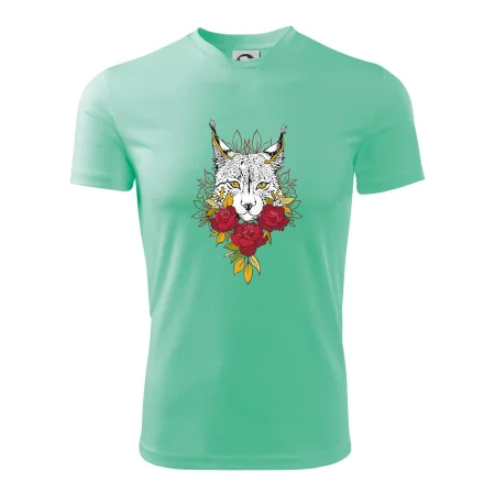 Rys s červenými růžemi  (Pecka design)